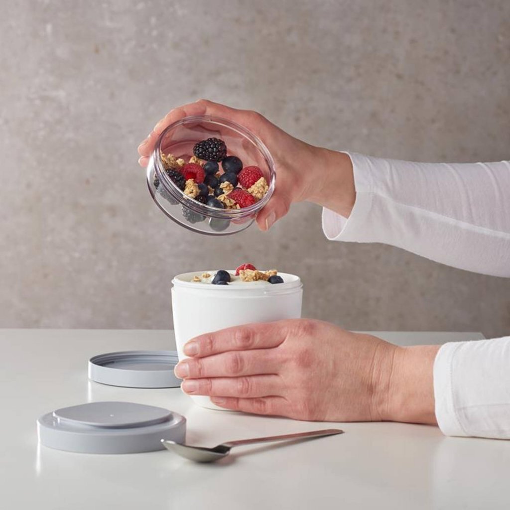 Fiambrera mepal ellipse 500+200 ml blanco nórdico