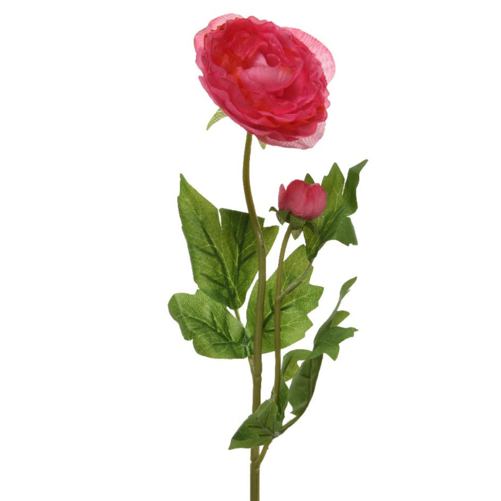 Basic artificial flower ranunculus 57 cm red