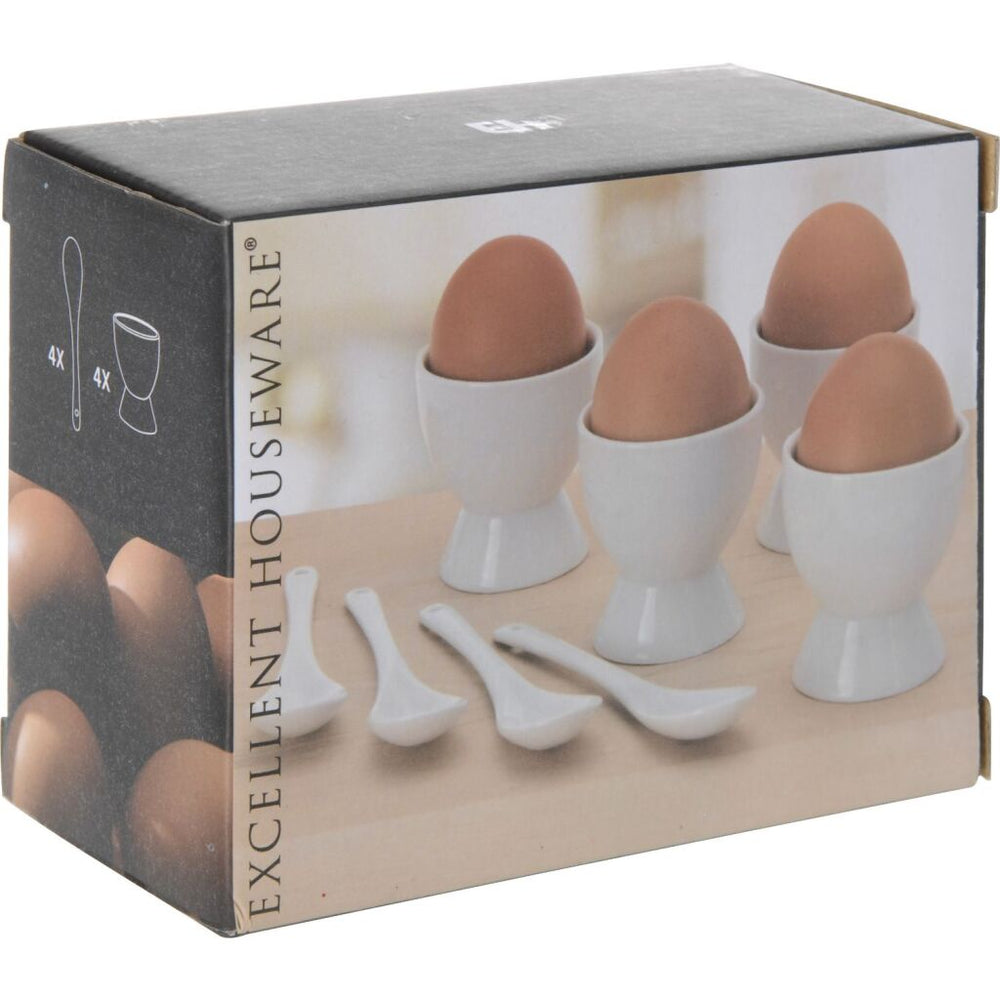 Excellent houseware porcelain egg cup set 8-piece white