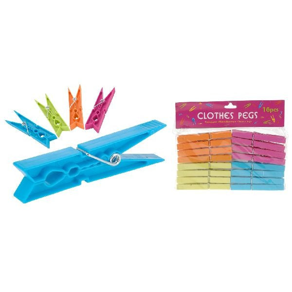Basic clothespins in 4 colors 16 pieces
