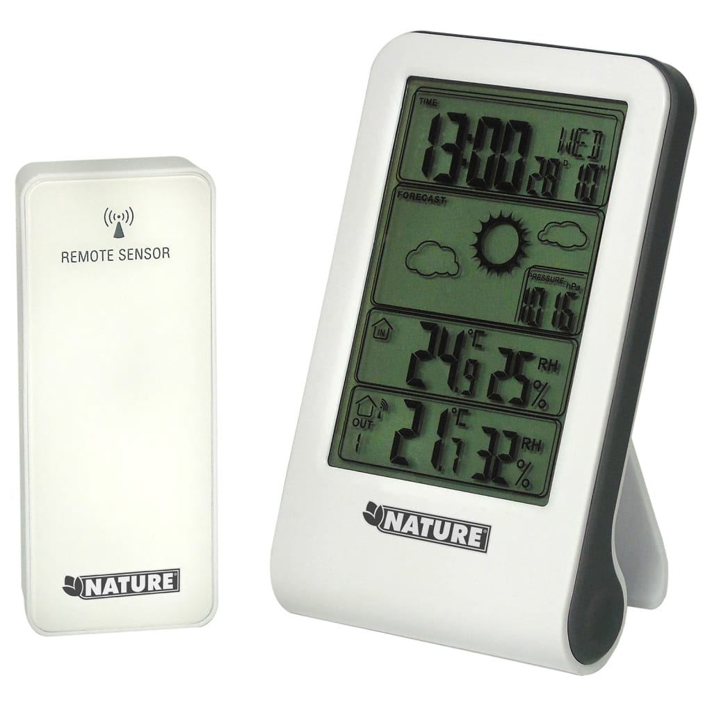 Nature weather station Digital H14x8.5x3 cm White