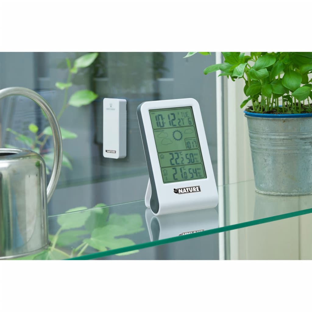 Nature weather station Digital H14x8.5x3 cm White