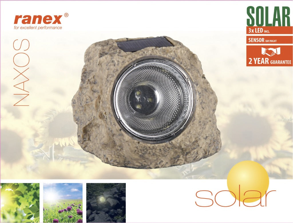 Ranex ra-5000154 lampada solare da giardino 3 LED