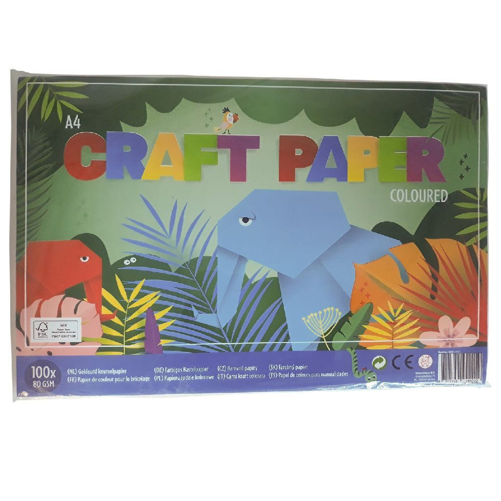 - Craft Paper Junior 21 x 30 cm A4 100 Hojas