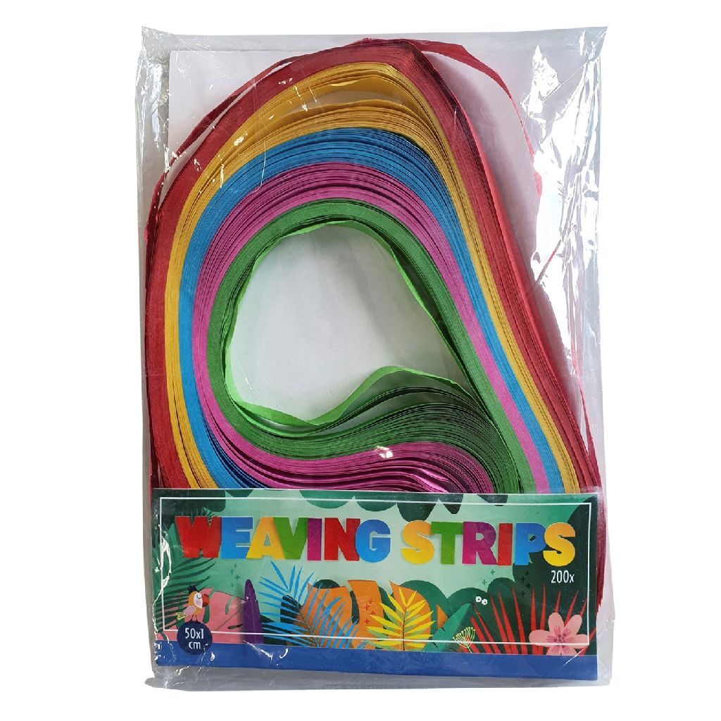 Basic paper braiding strips 50x1 cm 200 pieces