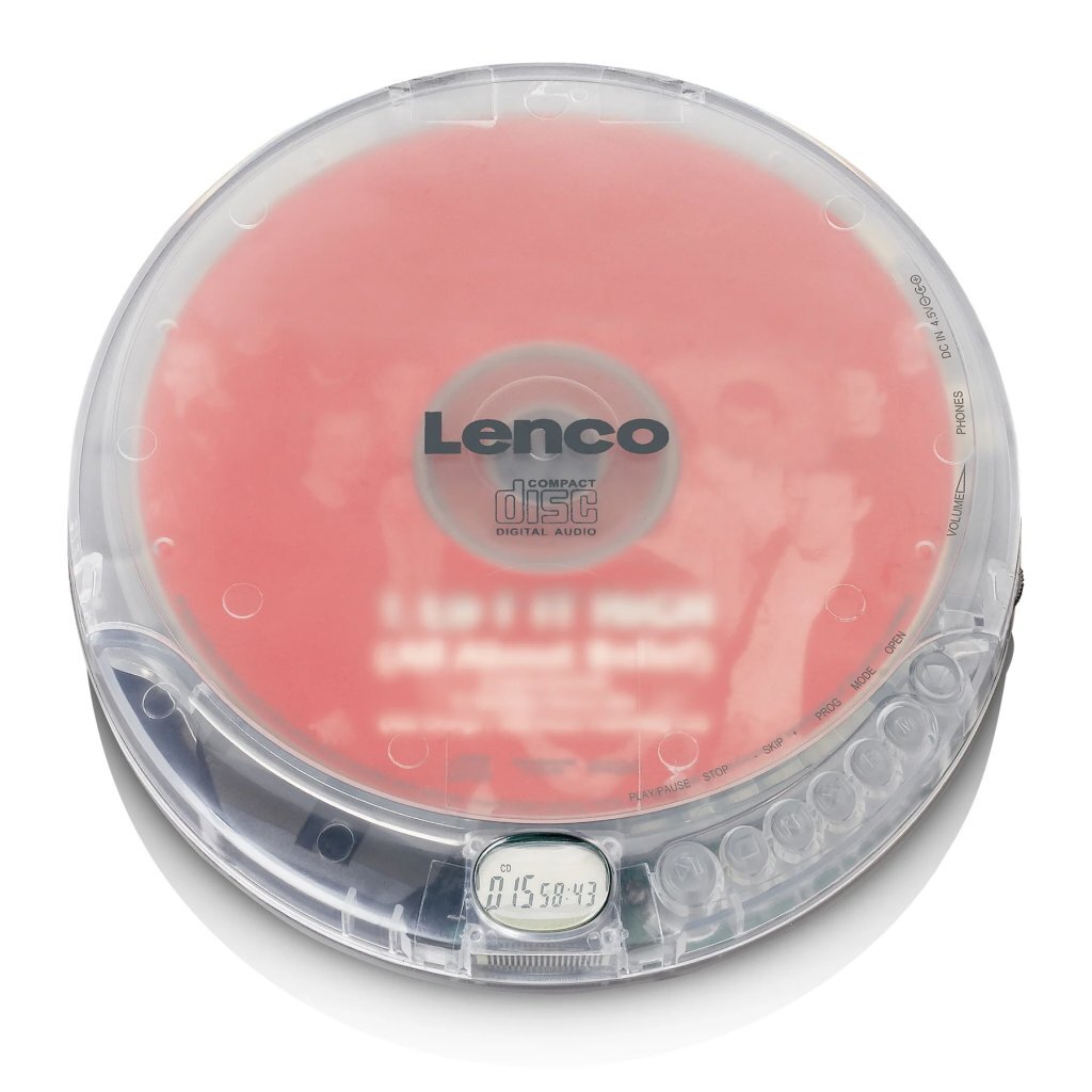 Lenco Lenco CD-012TR Reproductor de CD portátil con función de Carga Transparente