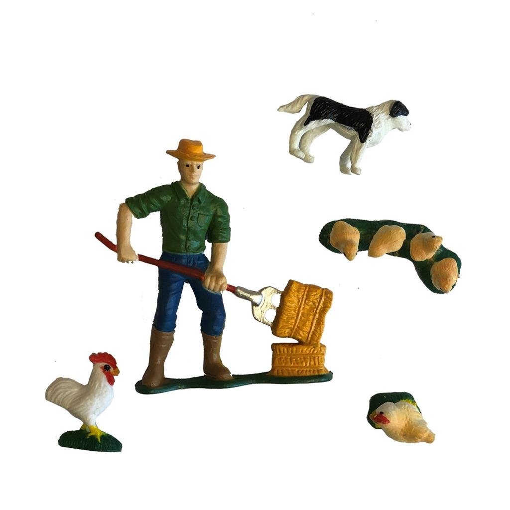 Holländischer Bauernhof Holländischer Bauernhof Bauer mit Nutztieren 5-teilig