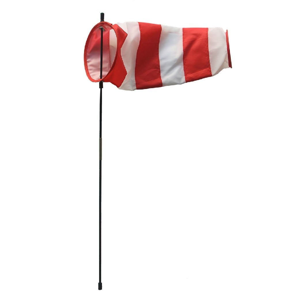 Rhombus vindsokk 13x35 cm rød hvit