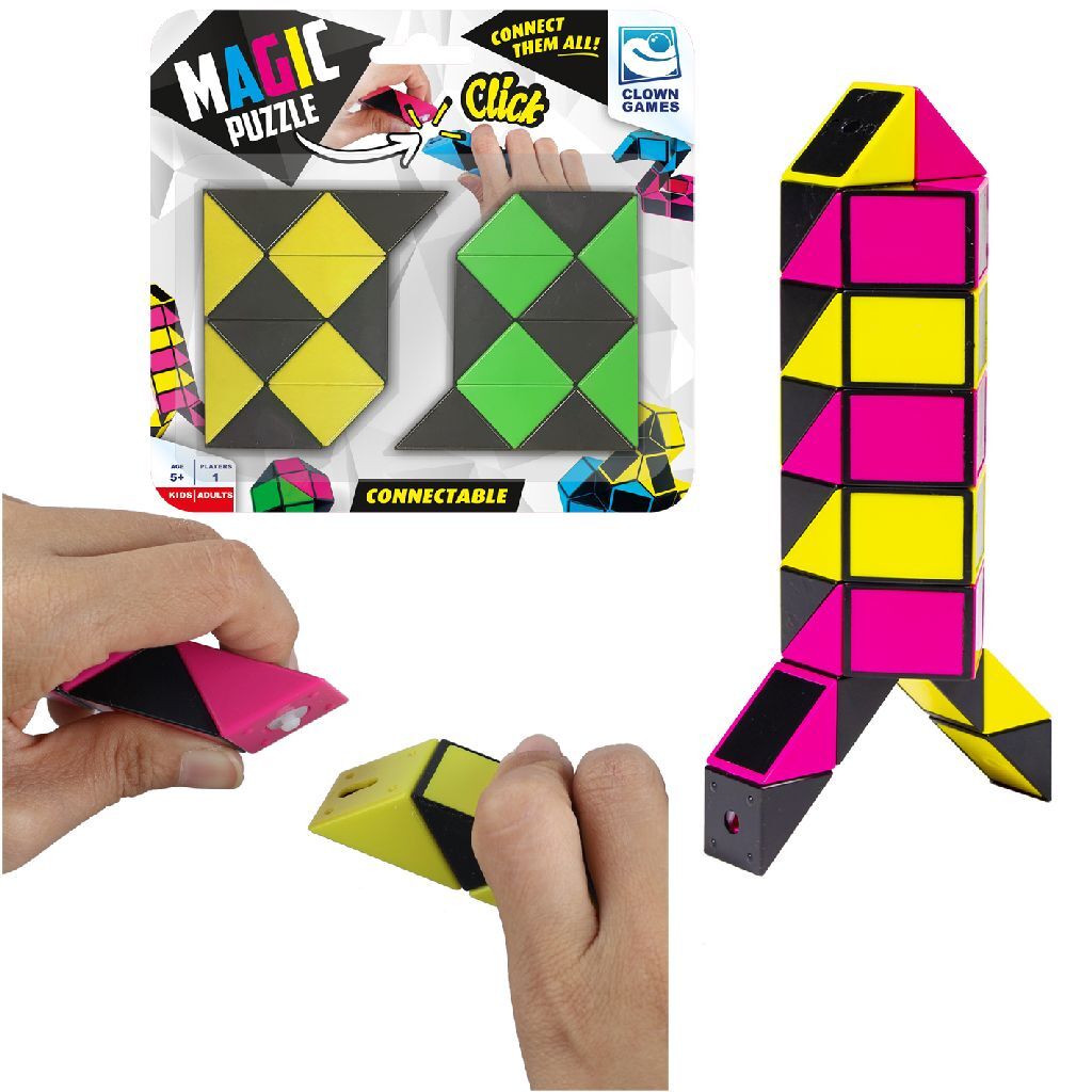 Juegos de payaso payaso rompecabezas mágico conectable 2x12