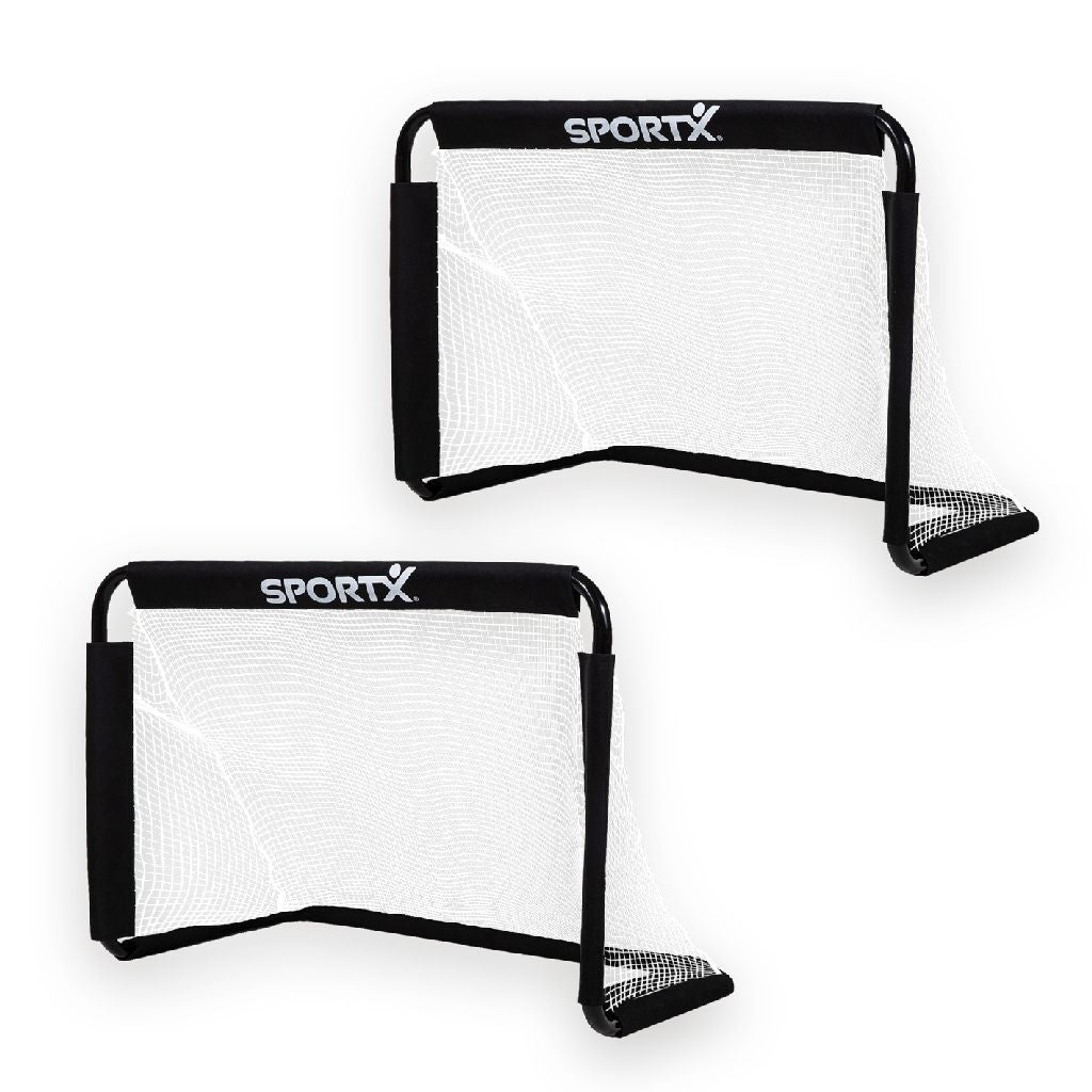 Sportx Metall-Fußballtore 78x56x45 cm 2 Stück schwarz