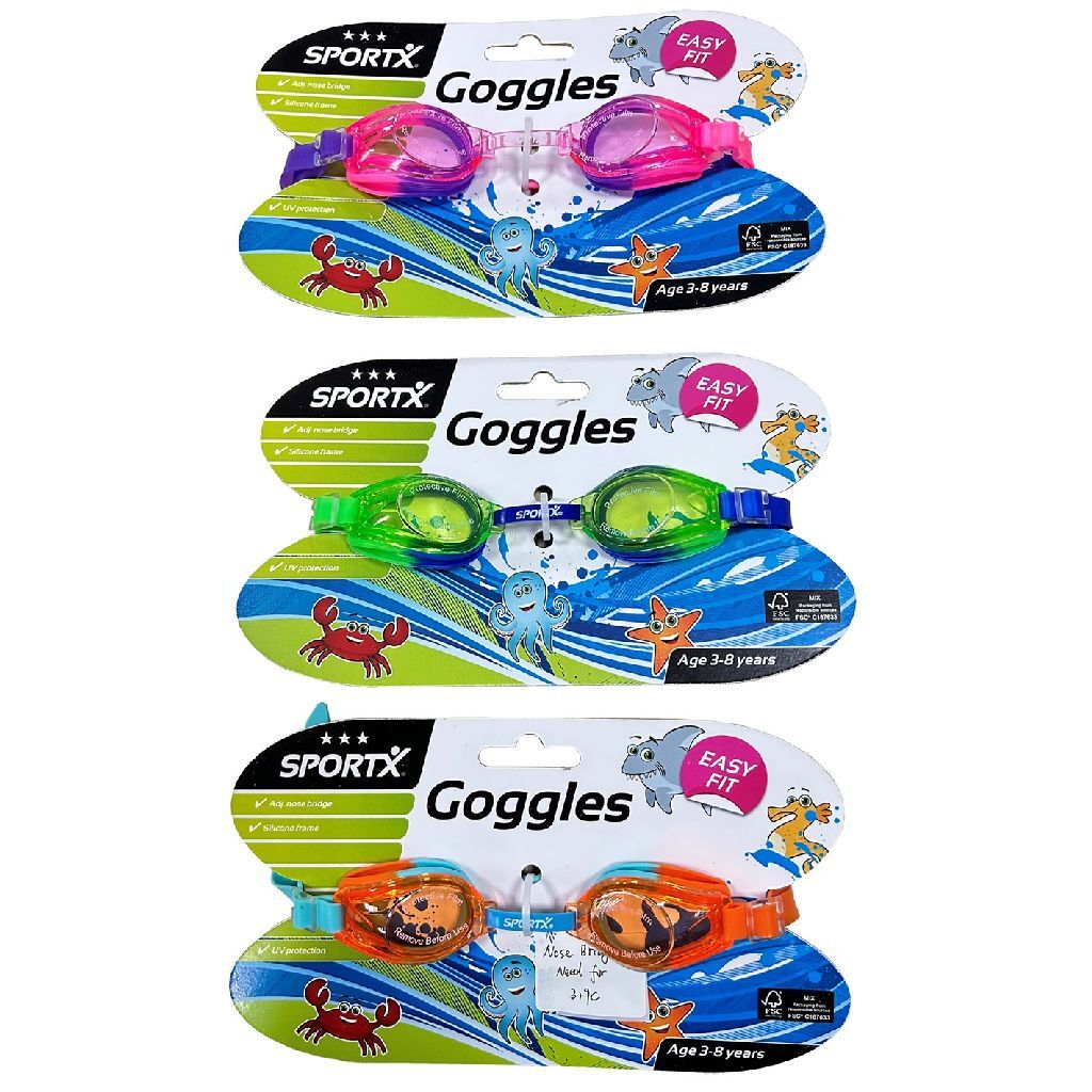 Sportx kids swimming goggles 4 stars assorted