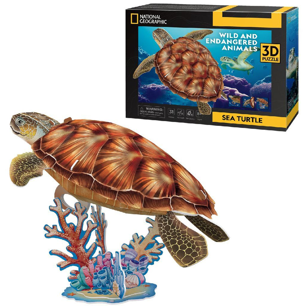 Cubic fun national geographic 3D puzzle sea turtle 31 pieces
