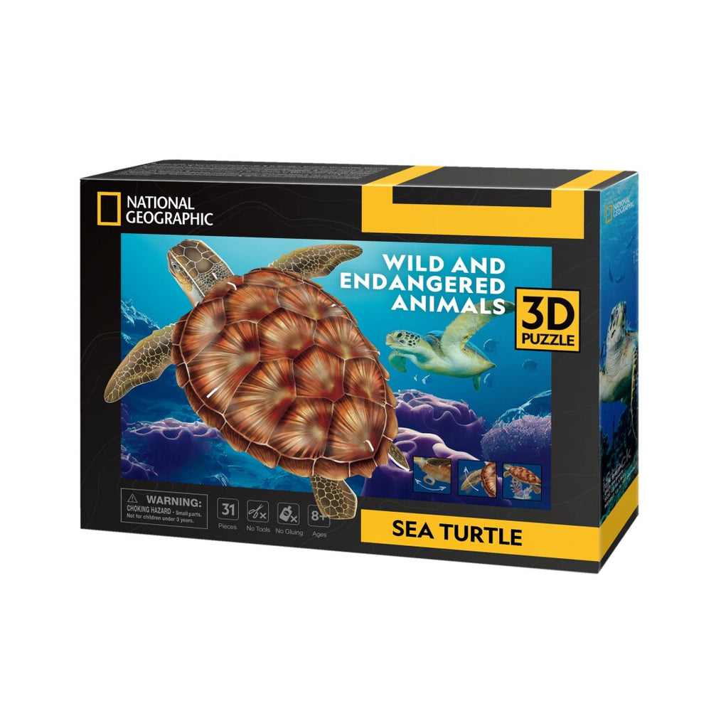 Cubic fun national geographic 3D puzzle sea turtle 31 pieces