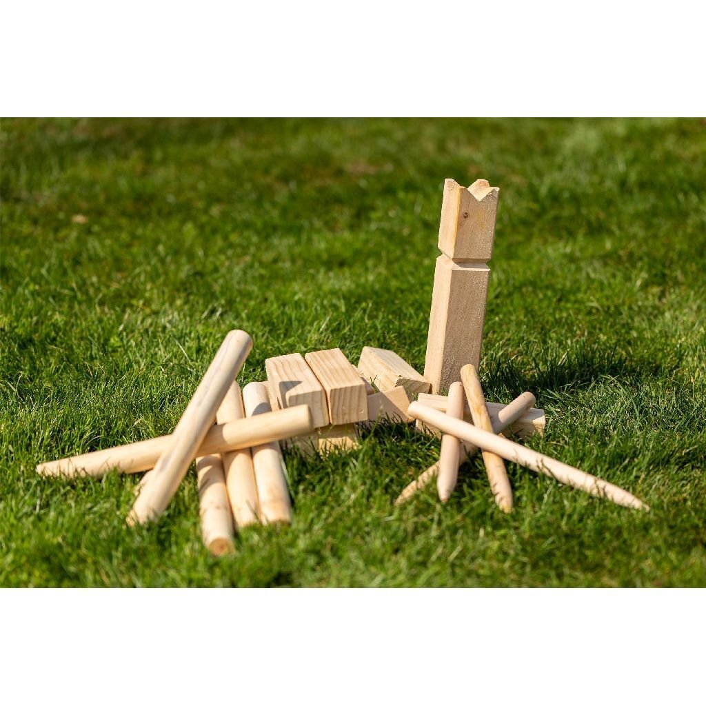 Juego al aire libre Kubb Game de lanzamiento de madera FSC con bolsa de transportista