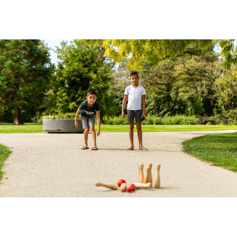 Jeu de jardin en plein air en bois de bowling