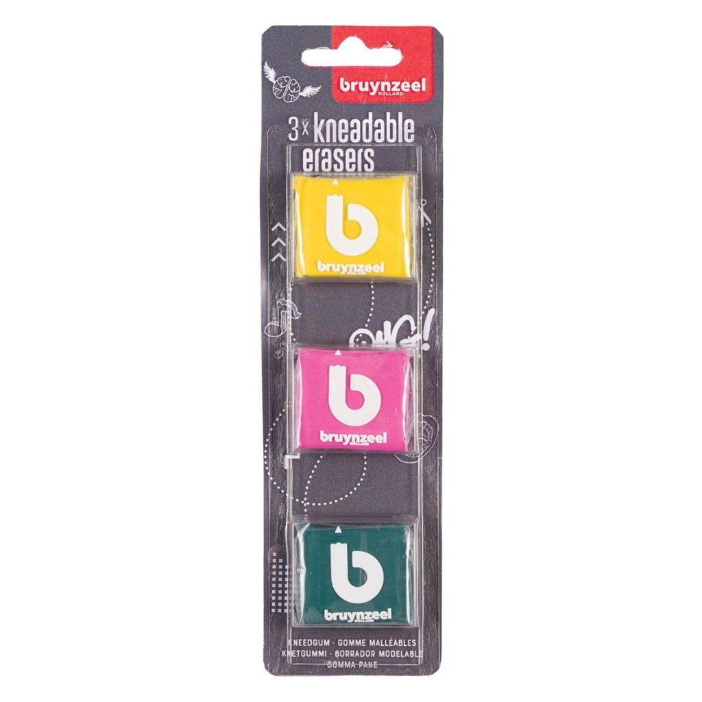 Bruynzeel Kneaded Erasers, 3 vnt.