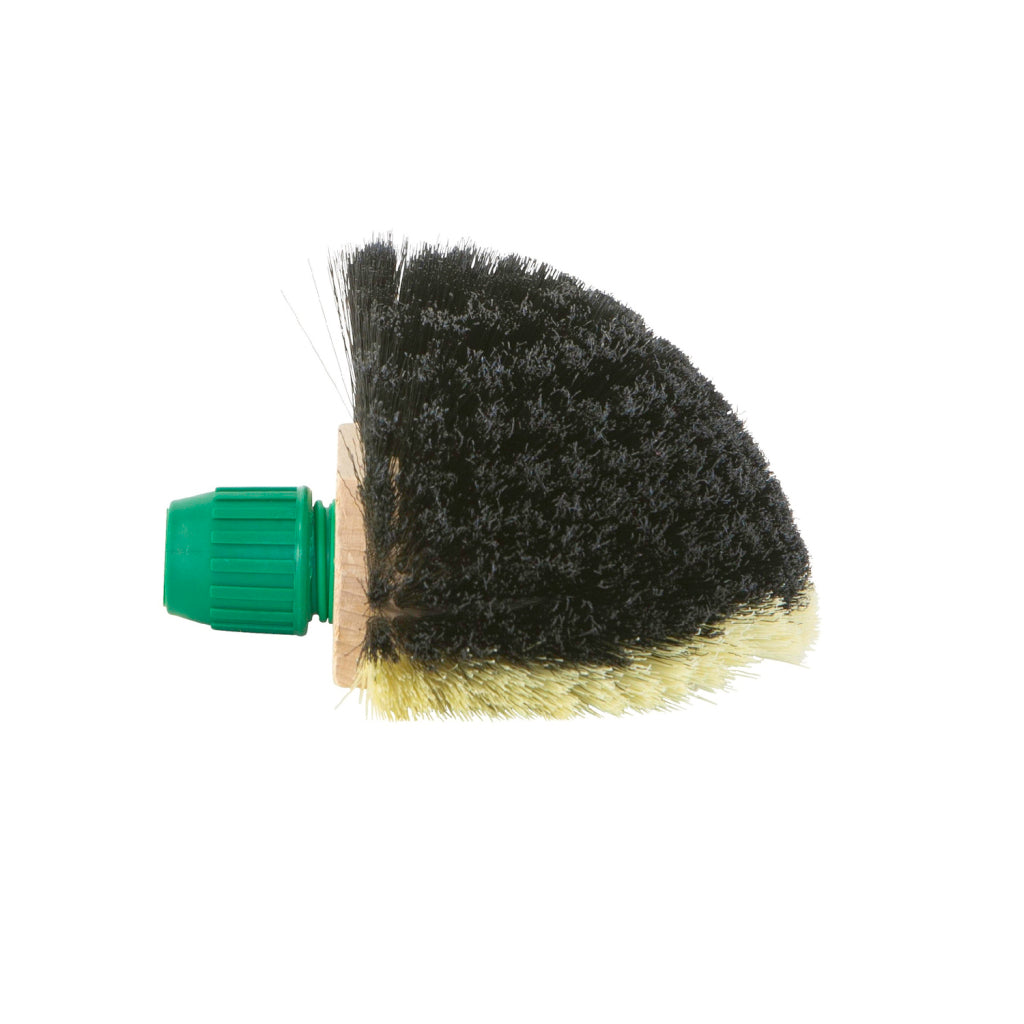 Luva pjusket sort og hvidt kunstigt hår med stilkholder