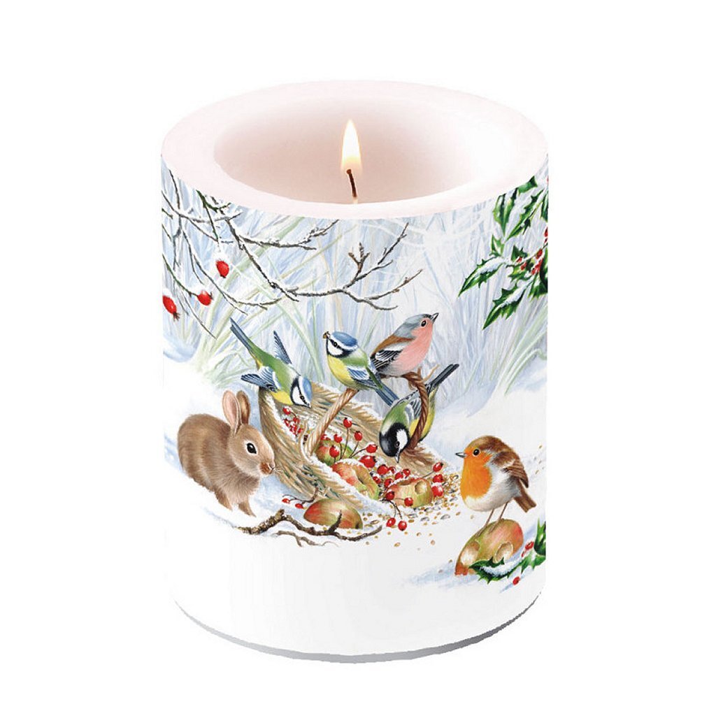 Ambiente Ambiente Winter Treat Pillar Candle 75 Burning Hours 10x12 cm
