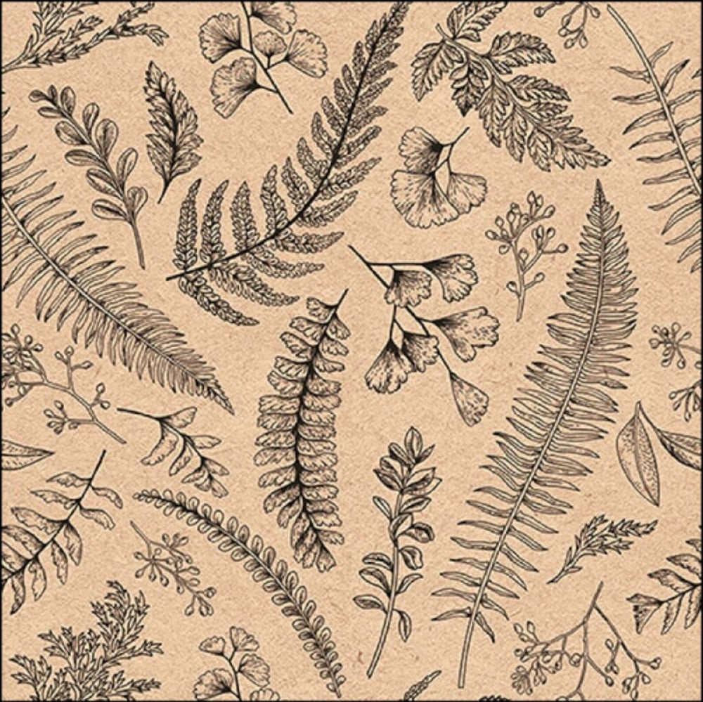 Les serviettes ambiantes feuilles et herbes 20 pièces