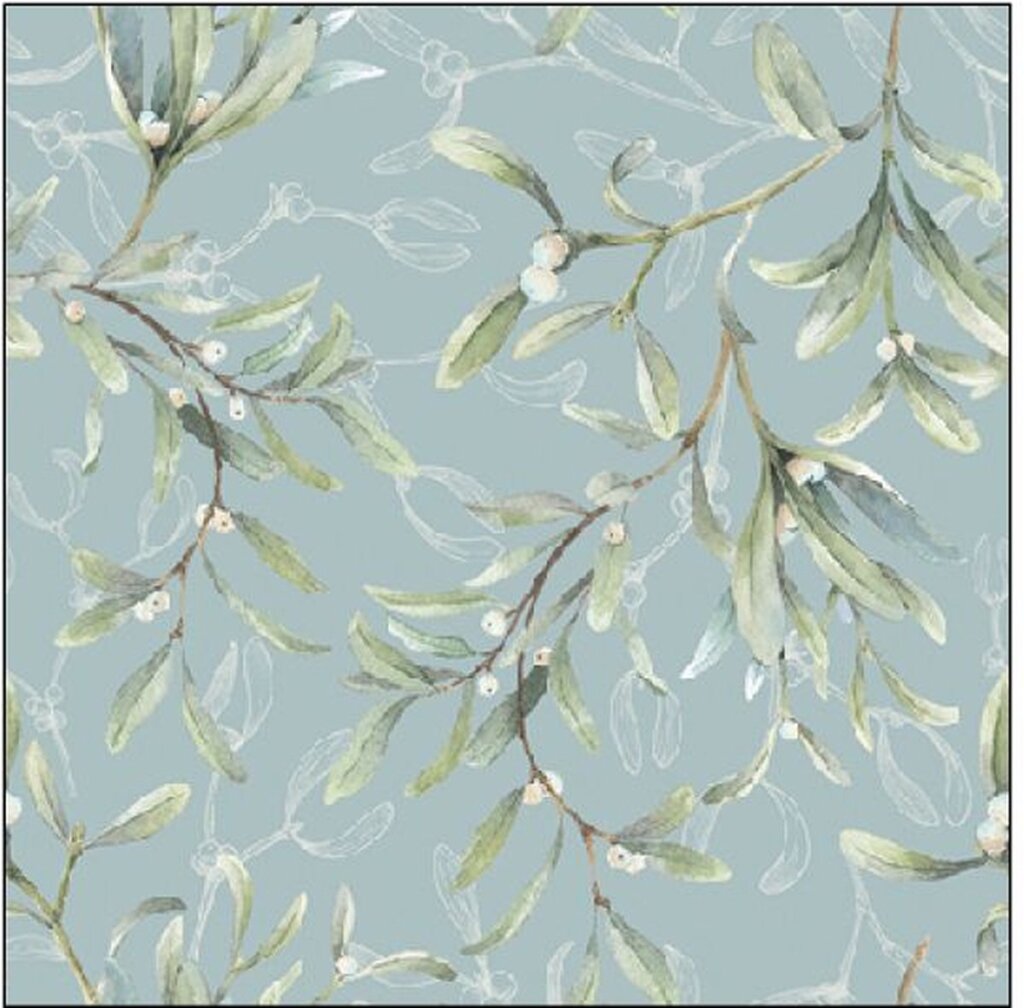 Ambiente Ambiente Napkin Mistletoe All Over 25cm Christmas Cocktail Napkin