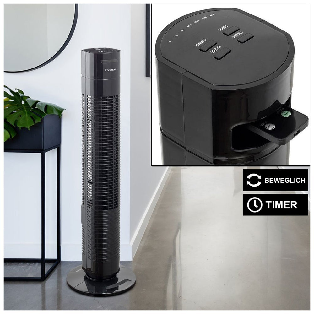 Bestron aft770zrc tower fan 78 cm black