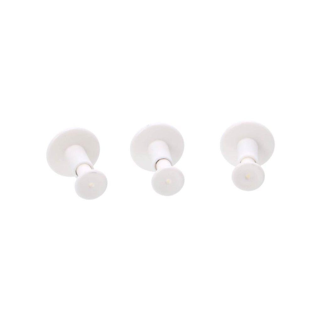 Patisse heart cookie cutters with pusher, 3-piece, white