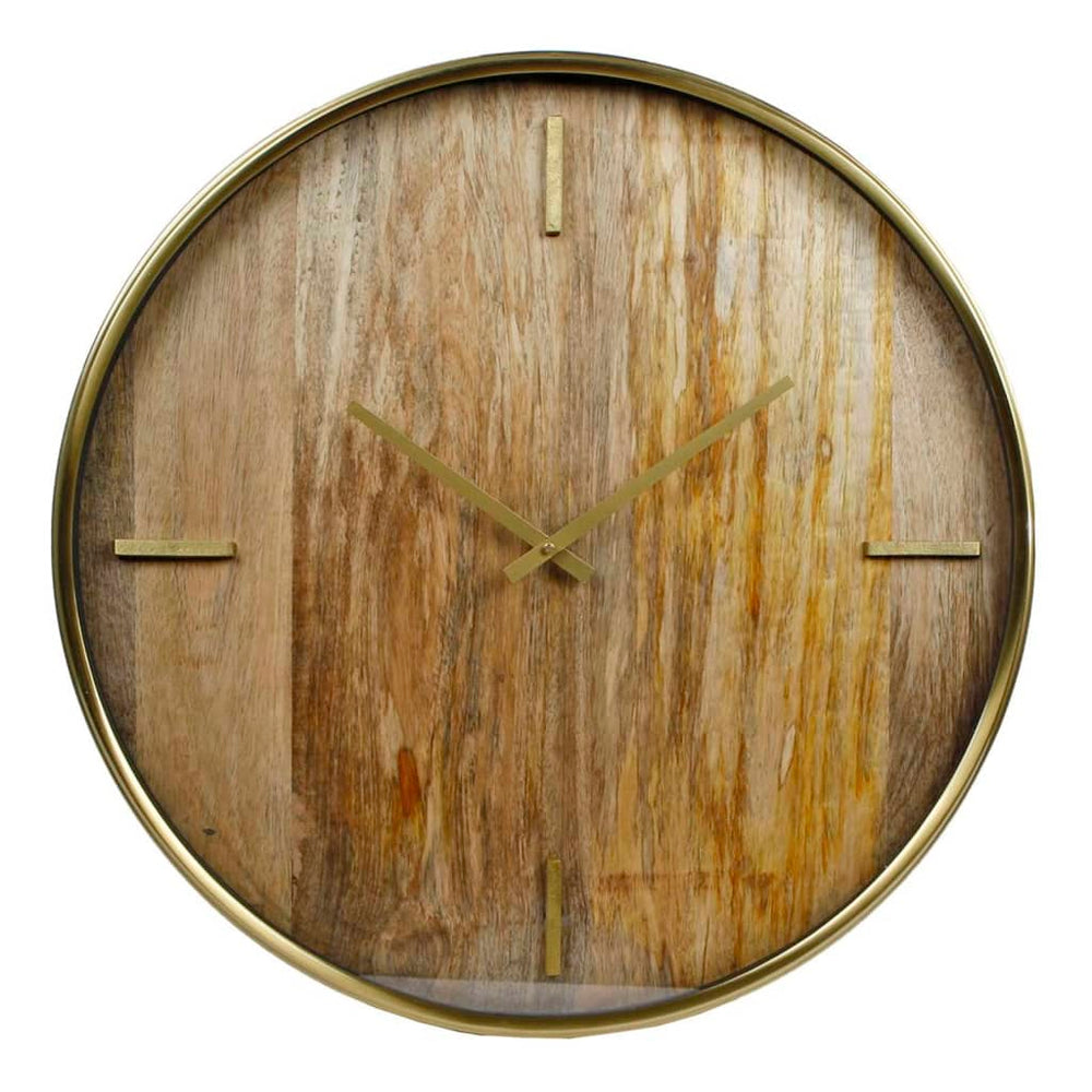 Gifts Amsterdam Gifts Amsterdam Wall clock Chicago 50 cm wood and metal gold-colored