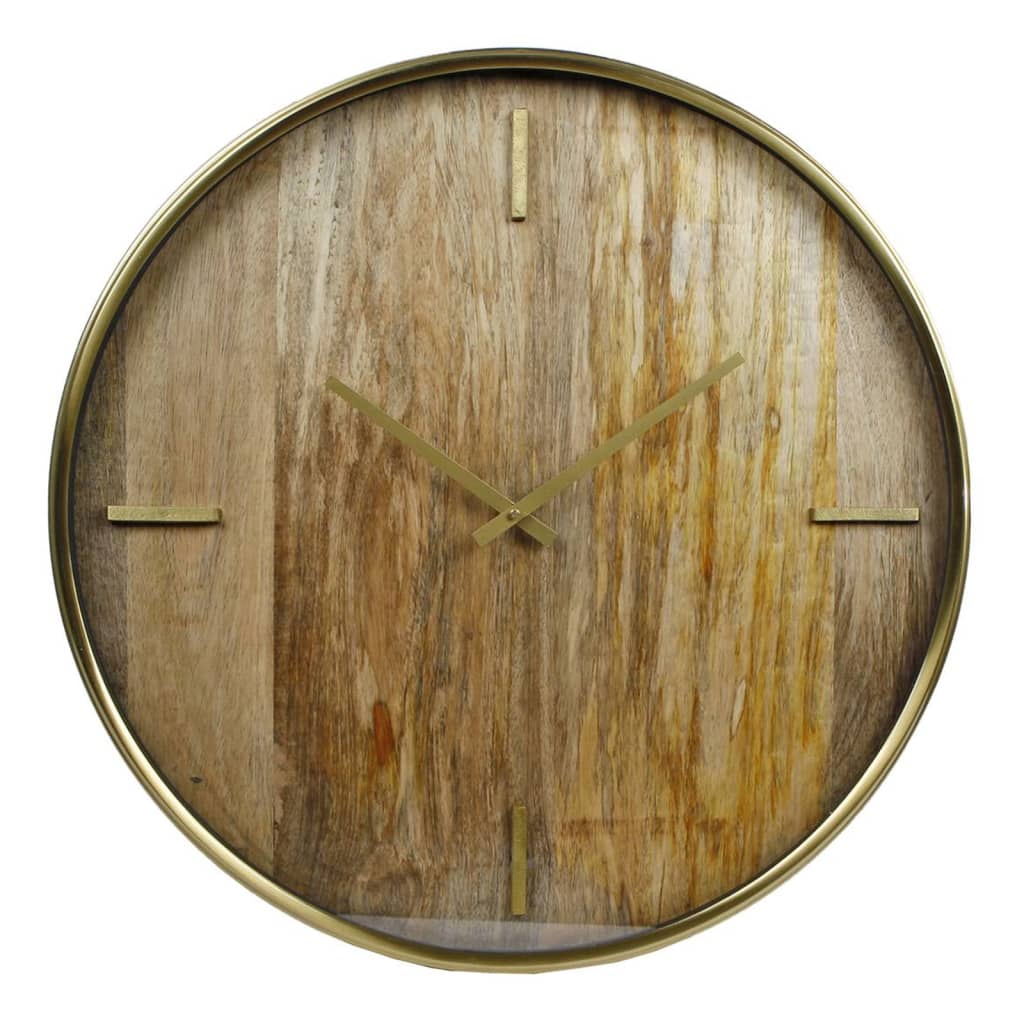 Gifts Amsterdam Gifts Amsterdam Wall clock Chicago 50 cm wood and metal gold-colored