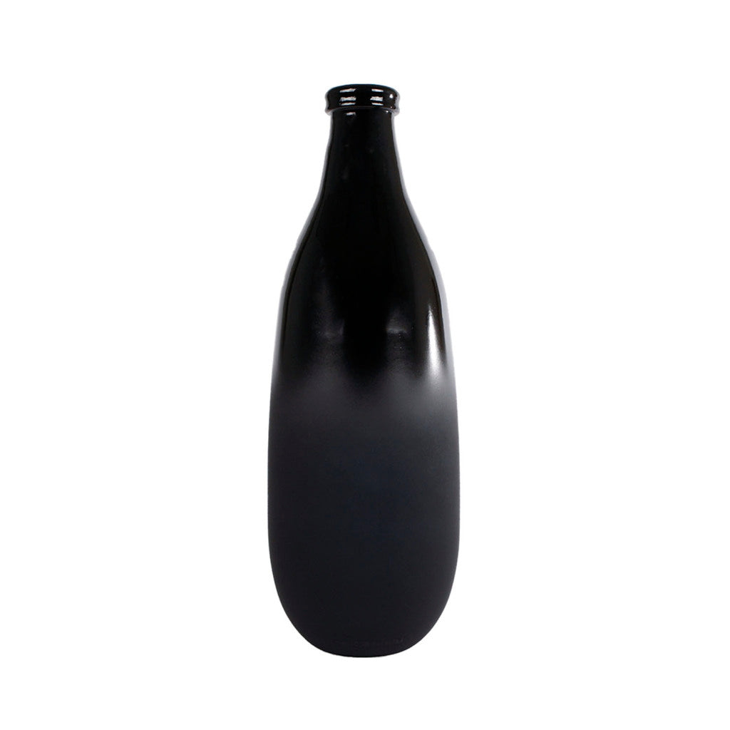 Miscellaneous vase montana s matt glossy black glass 15x15x40cm