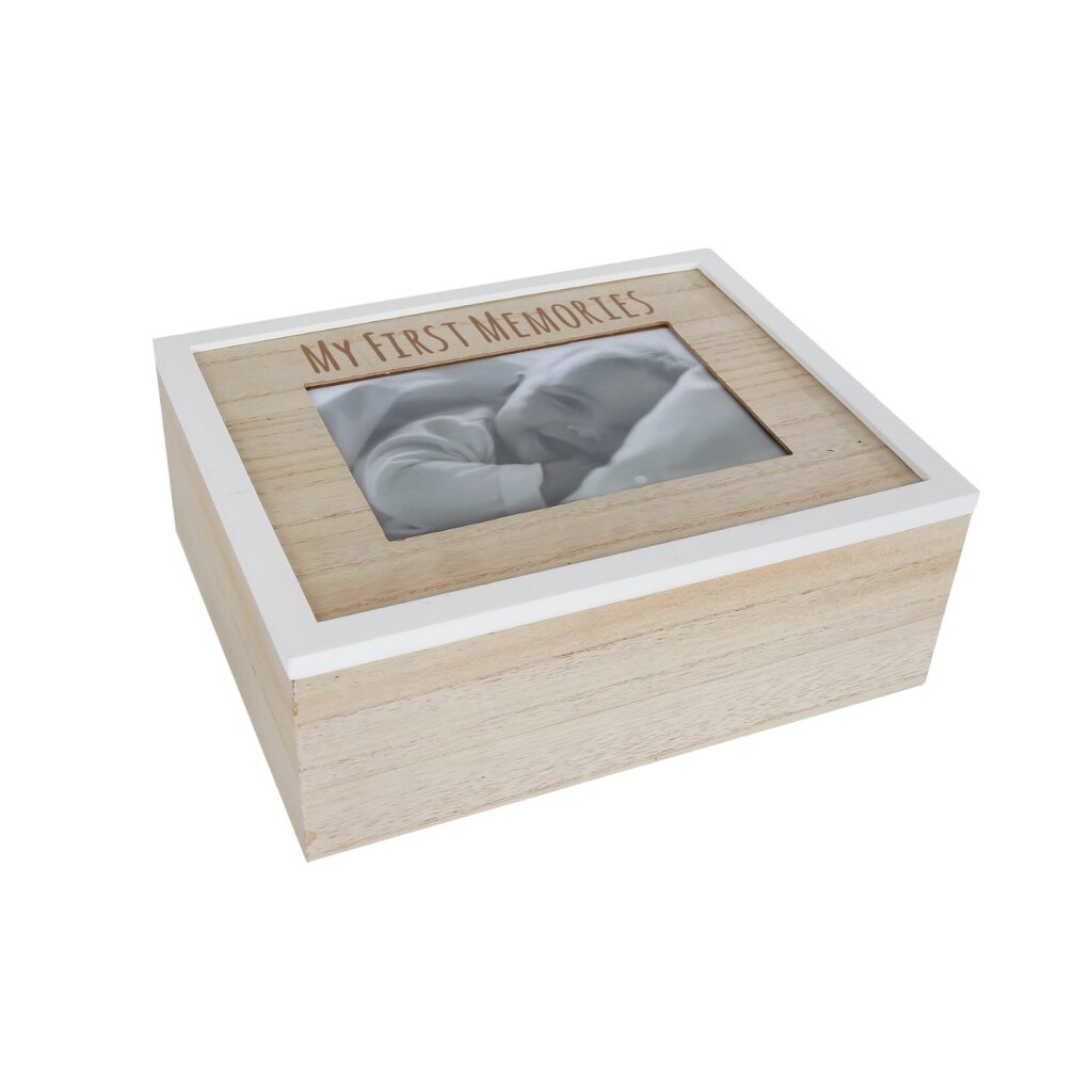 Otras marcas My First Memories Box de almacenamiento de madera 24x19x9 CM Natural White