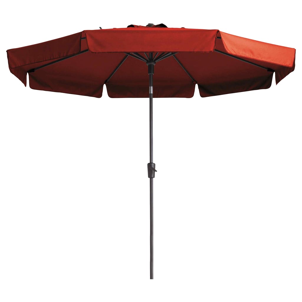 Madison Parasol Flores luksus rundt 300 cm murstein rød