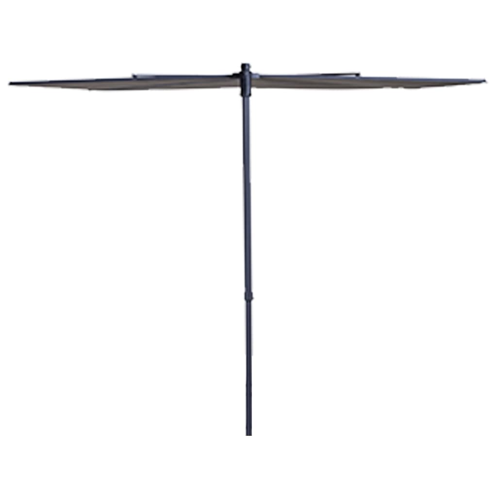 Madison Balcony Parasol Sun Wave 270x150 cm grigio chiaro