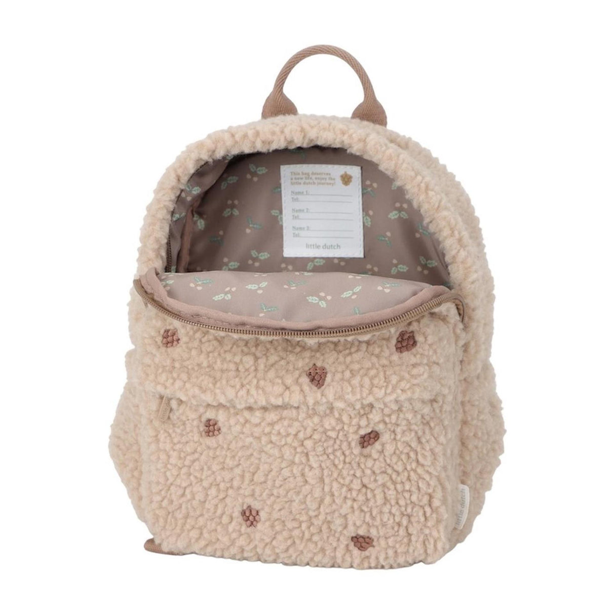 Little Dutch teddy backpack taupe