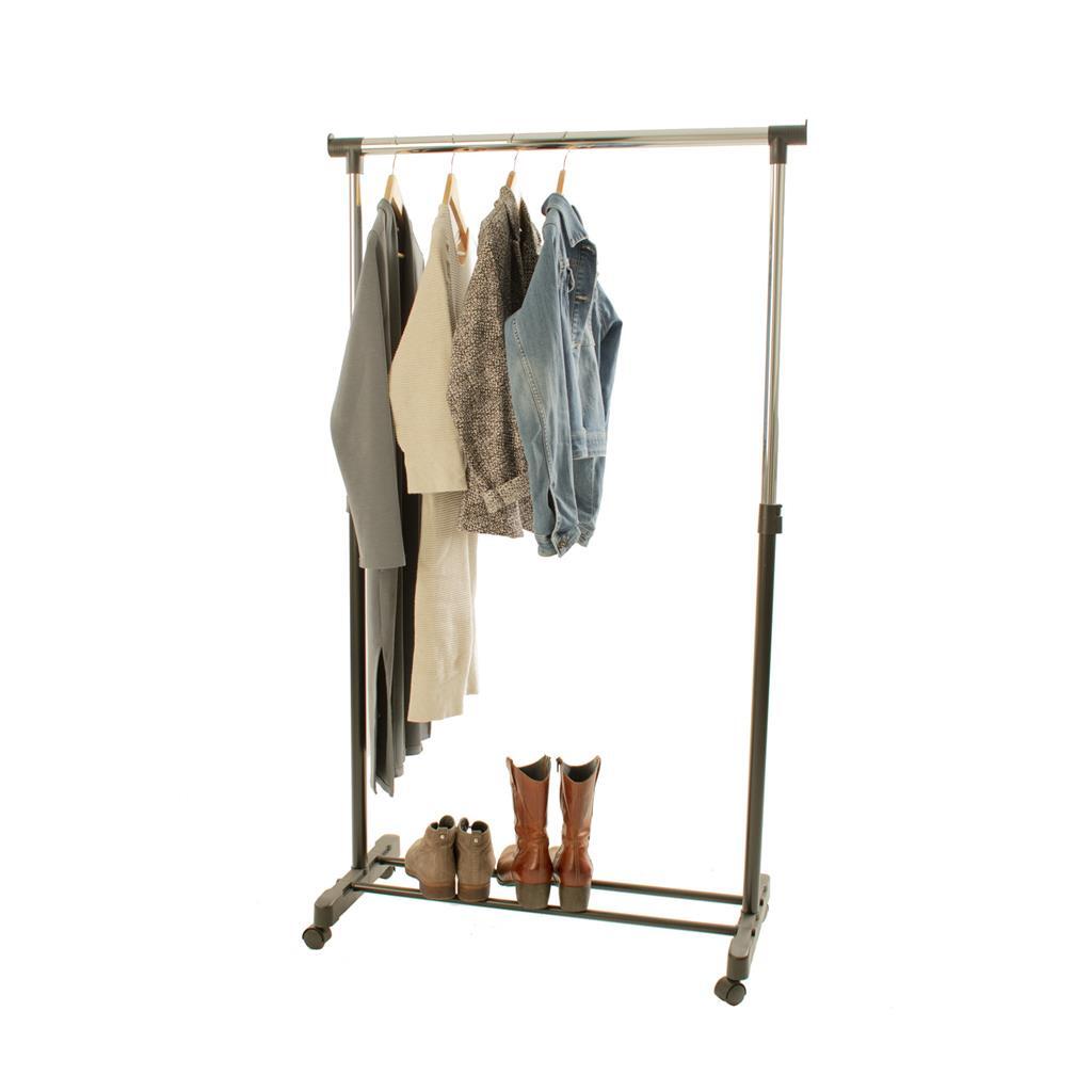 V-part clothes rack 84x170x43 cm black