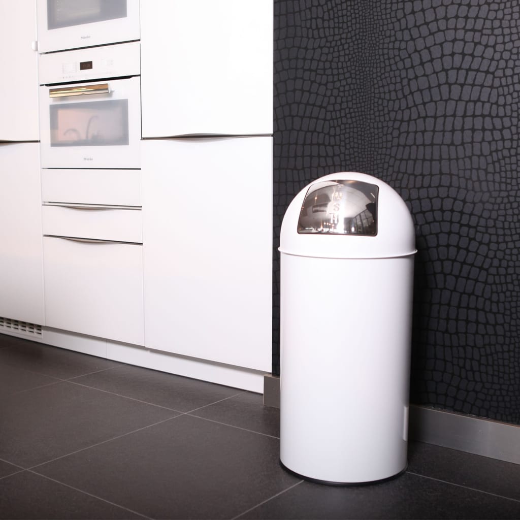 Eko eco waste bin with push-on lid 40 l white