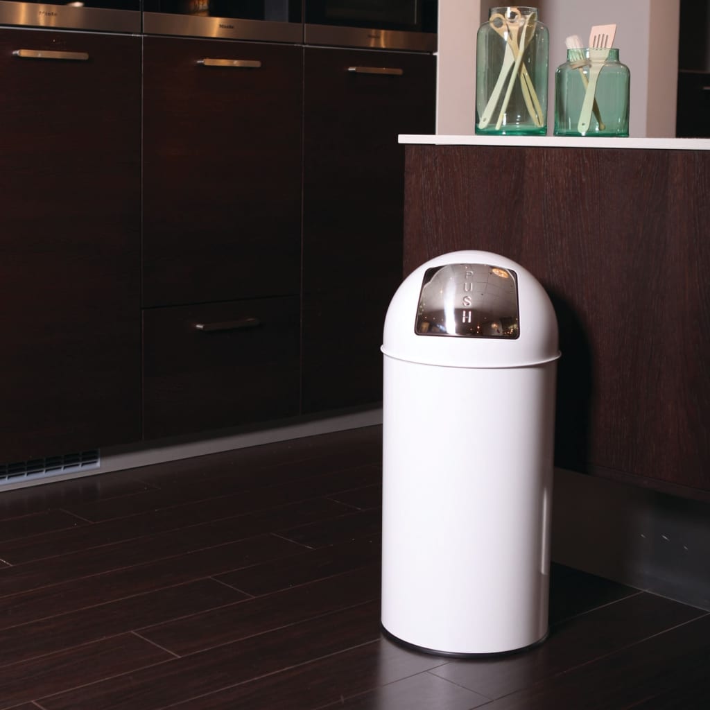 Eko eco waste bin with push-on lid 40 l white