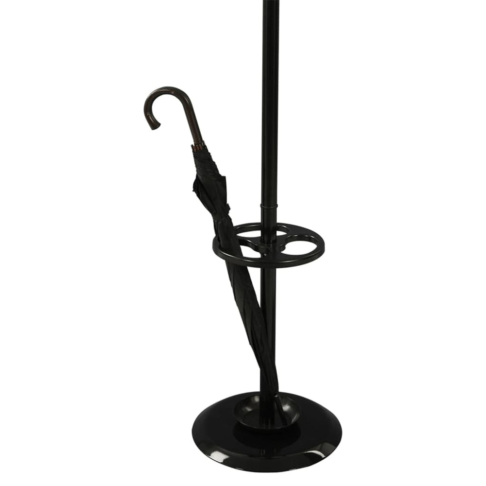 V-Part-V-Teil-Kleiderregal mit 8 Haken Porzellan 178 cm schwarz