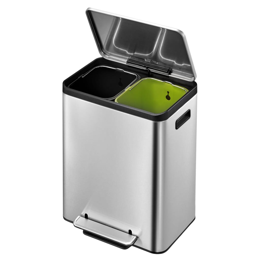 Eko Eko Pedal Bin Ecocasa 2x15 L Mat Silver -farget