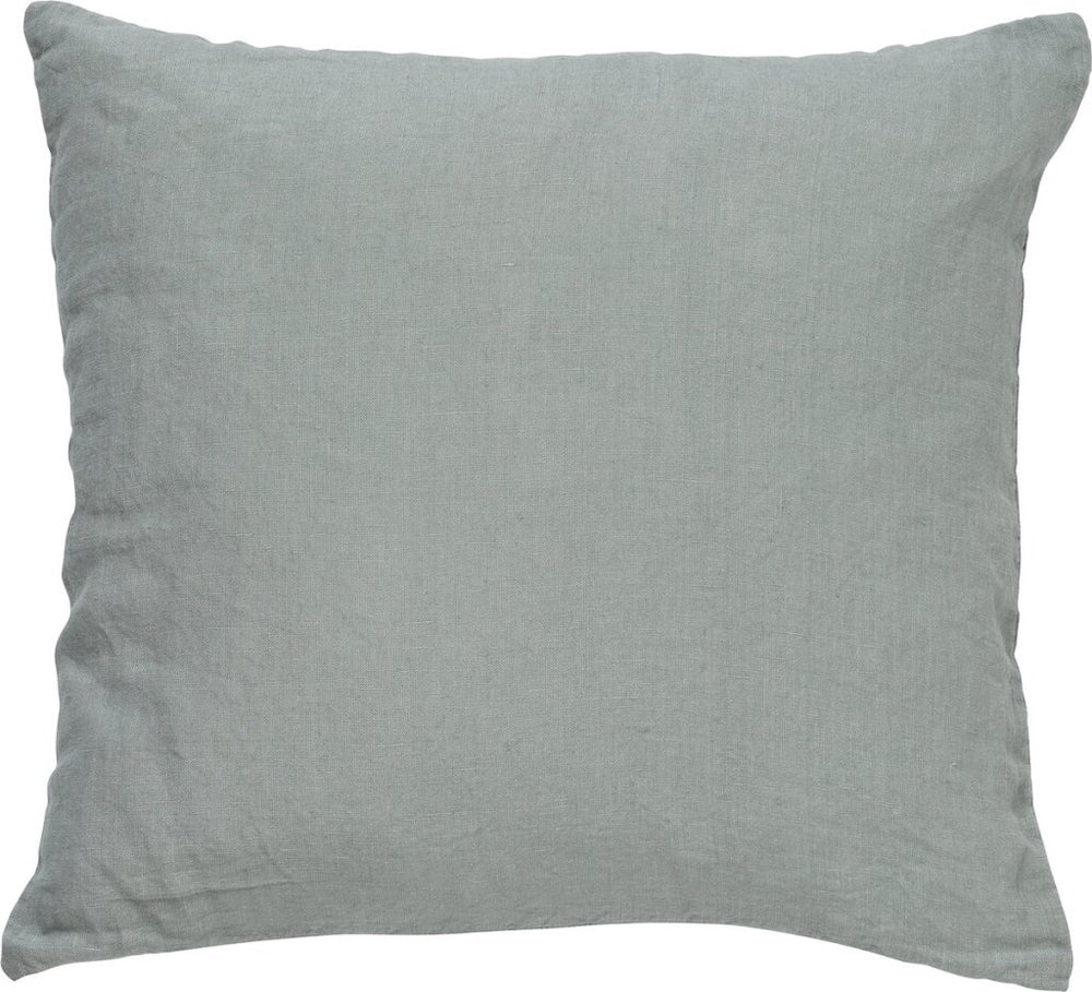 Dutch decor linen decorative cushion 45x45cm 100% linen solid color jadeite light green including inner cushion