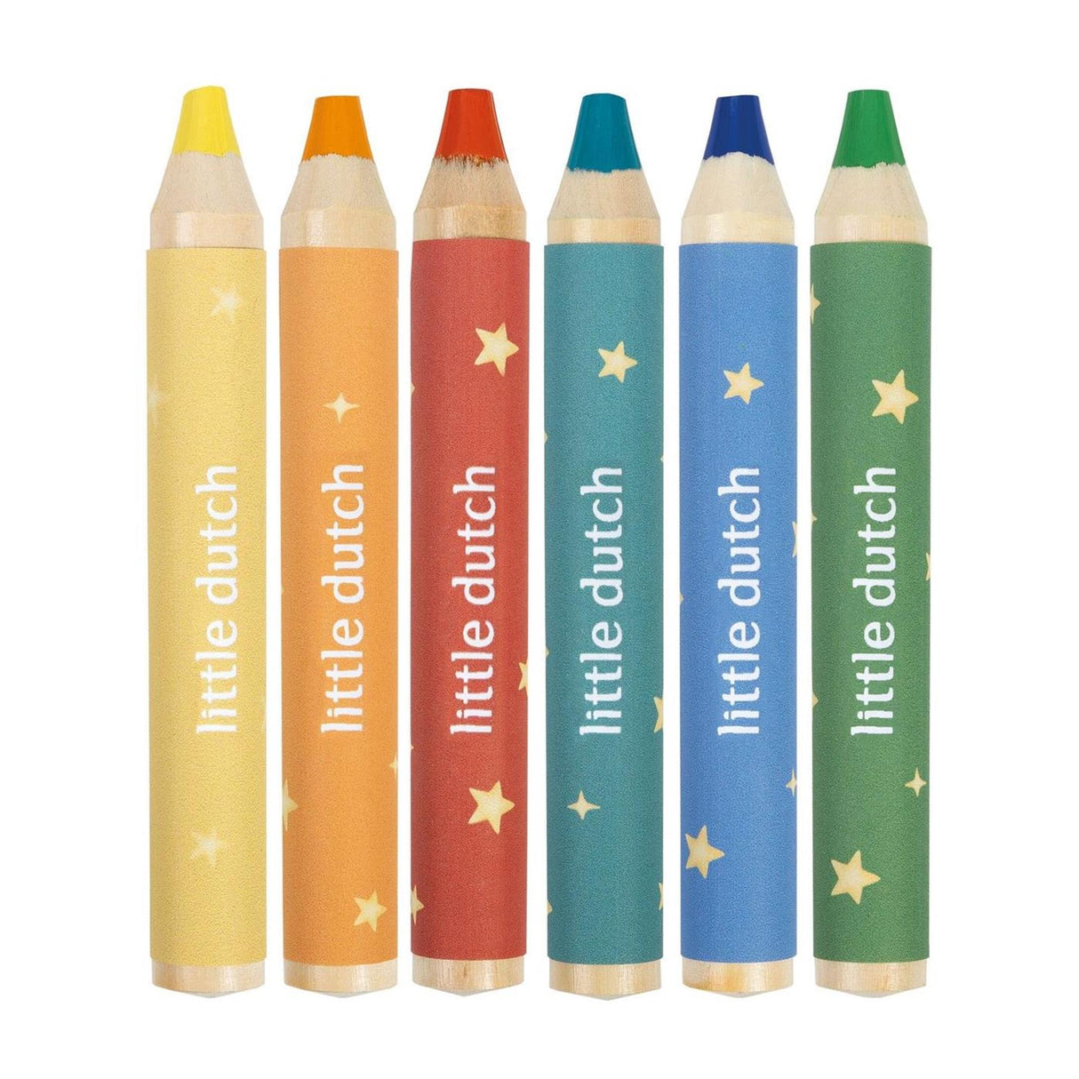 Pencils short thick little dutch jim 6 pieces | 2 pcs