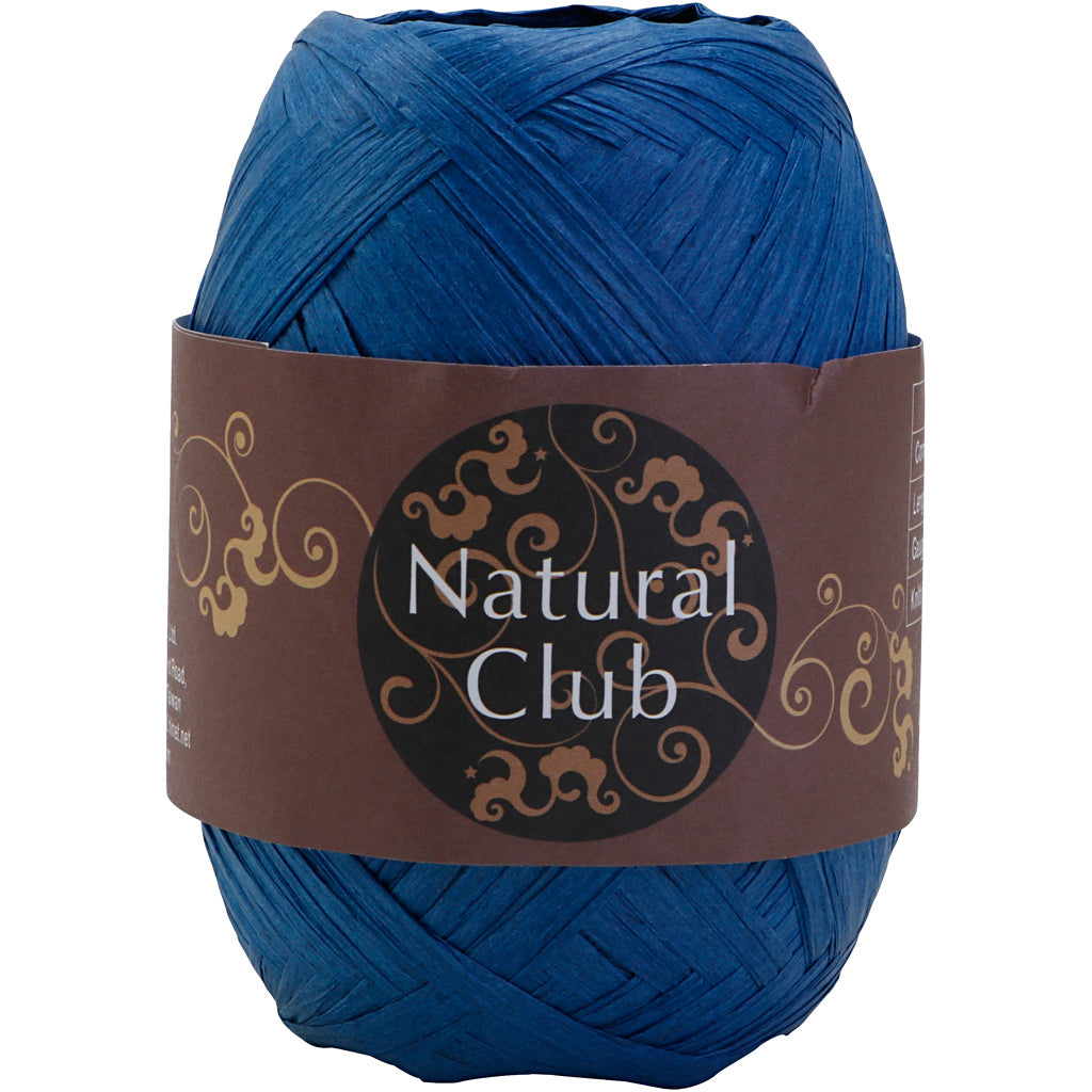 Paper raffia yarn, blue, 75 m 1 piece