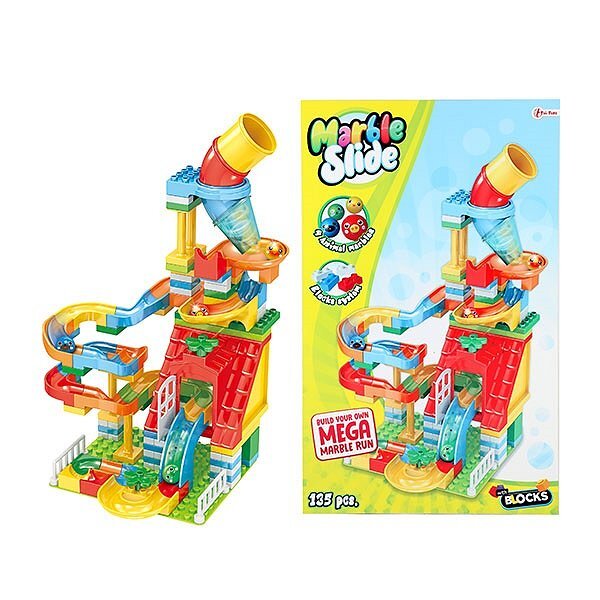Toi-toys bloky stavební bloky mramorová dráha 133dílná