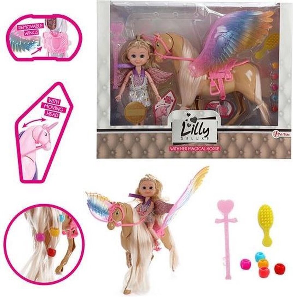 Poupée adolescente Lilly 15cm avec licorne mobile Lauren