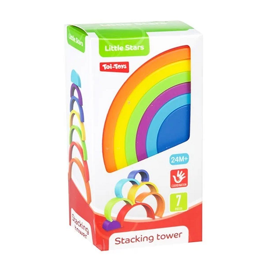 Toi-toys little stars rainbow stacking tower 7-piece