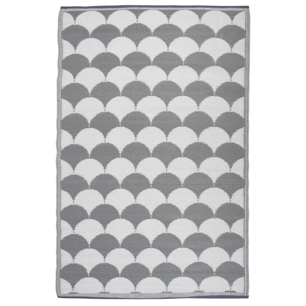Design ESSCHERT ESSCHERT Design Rug al aire libre 180x121 cm de gris y blanco OC24