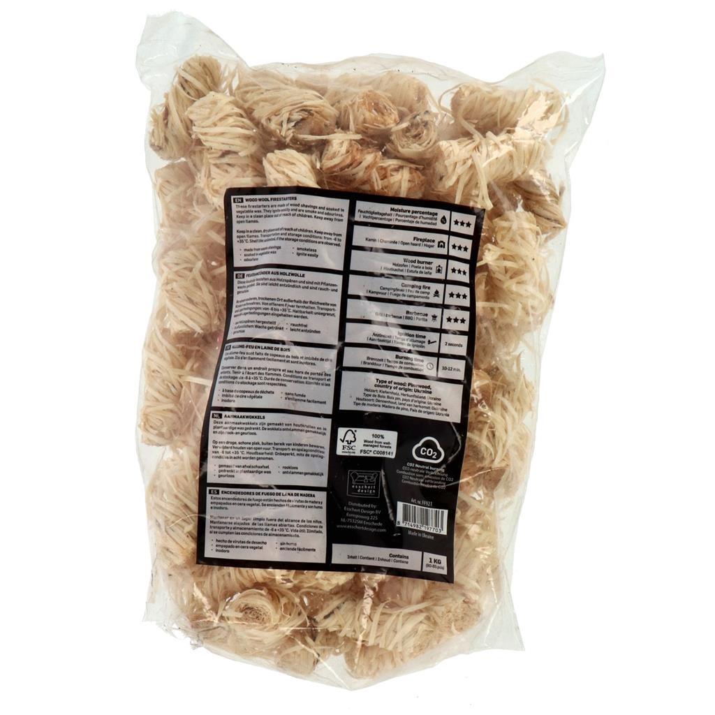 Esschert design fancy flames kindling wokkels 80 pieces