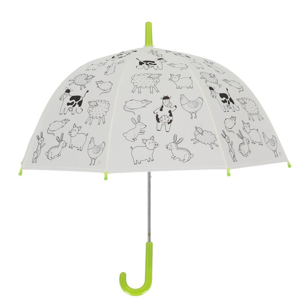 Esschert design coloring umbrella farm animals + 9 markers