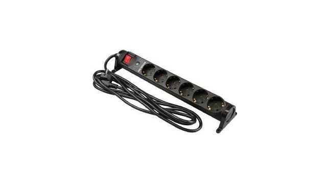 Vb 61058 rotating table socket 6-way 3x1.5 3m + switch can be mounted