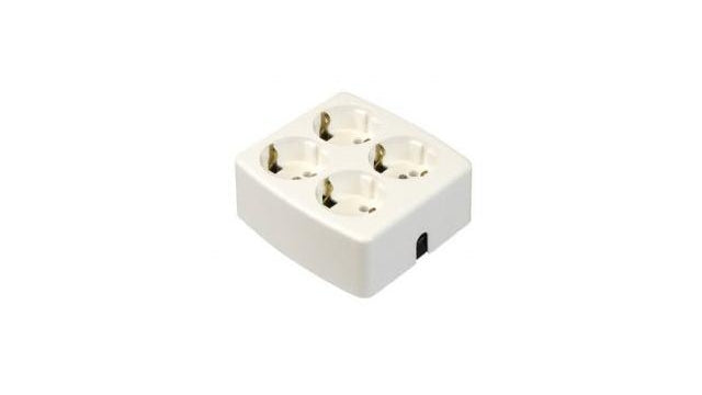 Vb 61295 table socket 4-way + ra without cord screwable white