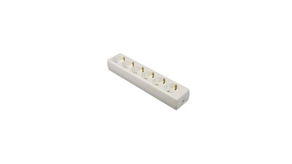 Vb 61324 table socket 6-way + ra without cord white